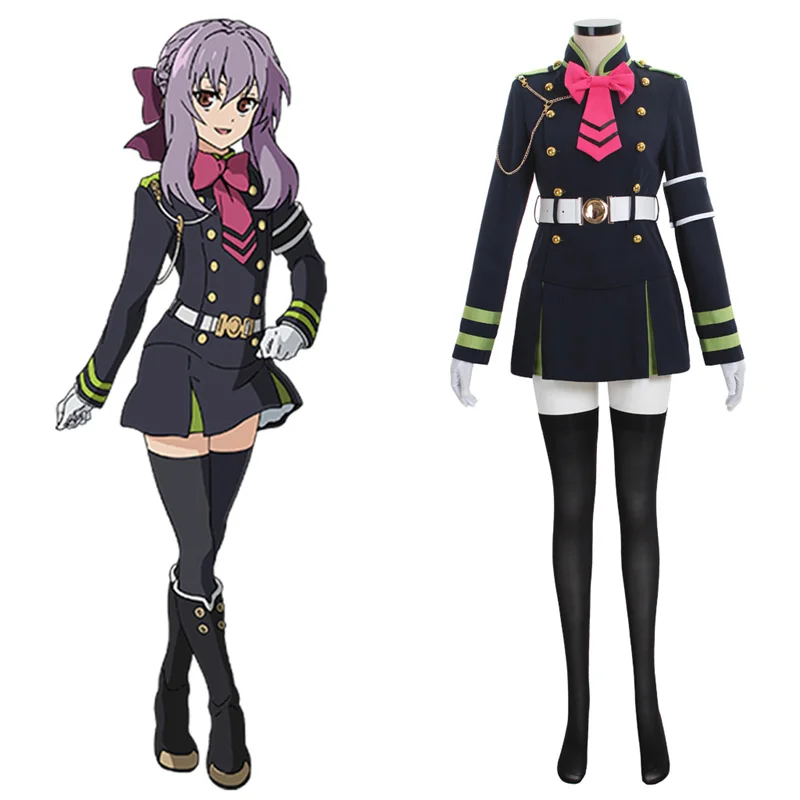 Anime Seraph Of The End Hiiragi Shinoa Cosplay Costume Grils School Uniform Halloween Party Suit
Anime Seraph Of The End Hiiragi Shinoa Cosplay Costume Grils School Uniform Halloween Party Suit