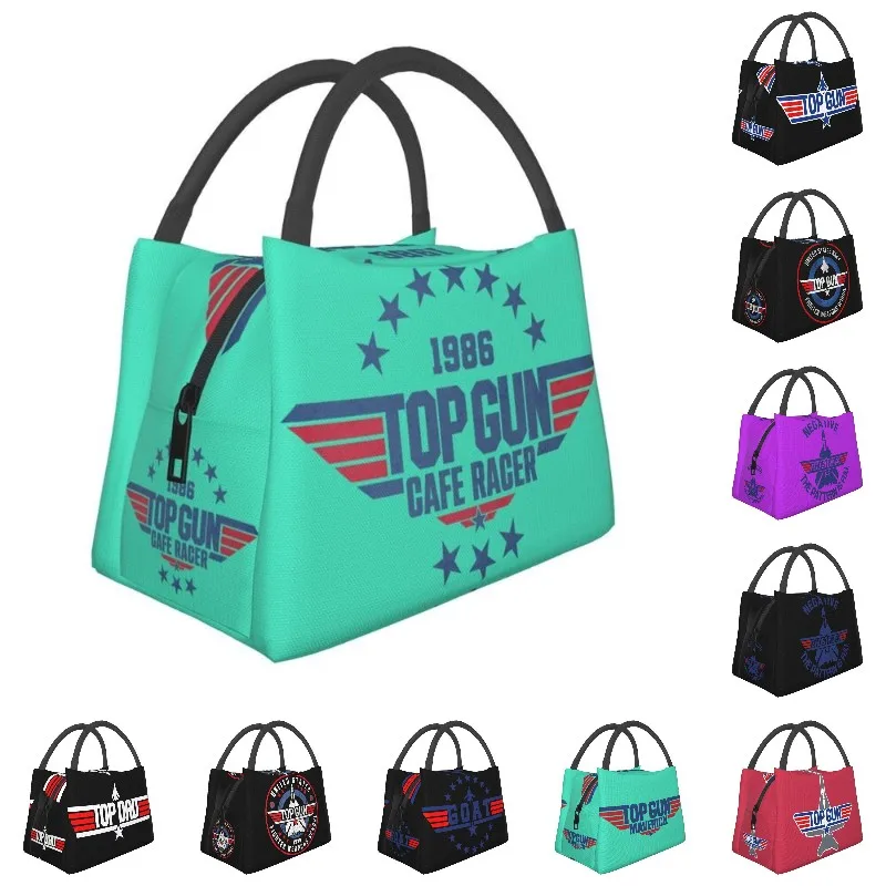 

Top Gun Maverick CAFE RACER Resuable Lunch Box Women Multifunction Action Drama Movie Cooler Thermal Food Insulated Lunch Bag