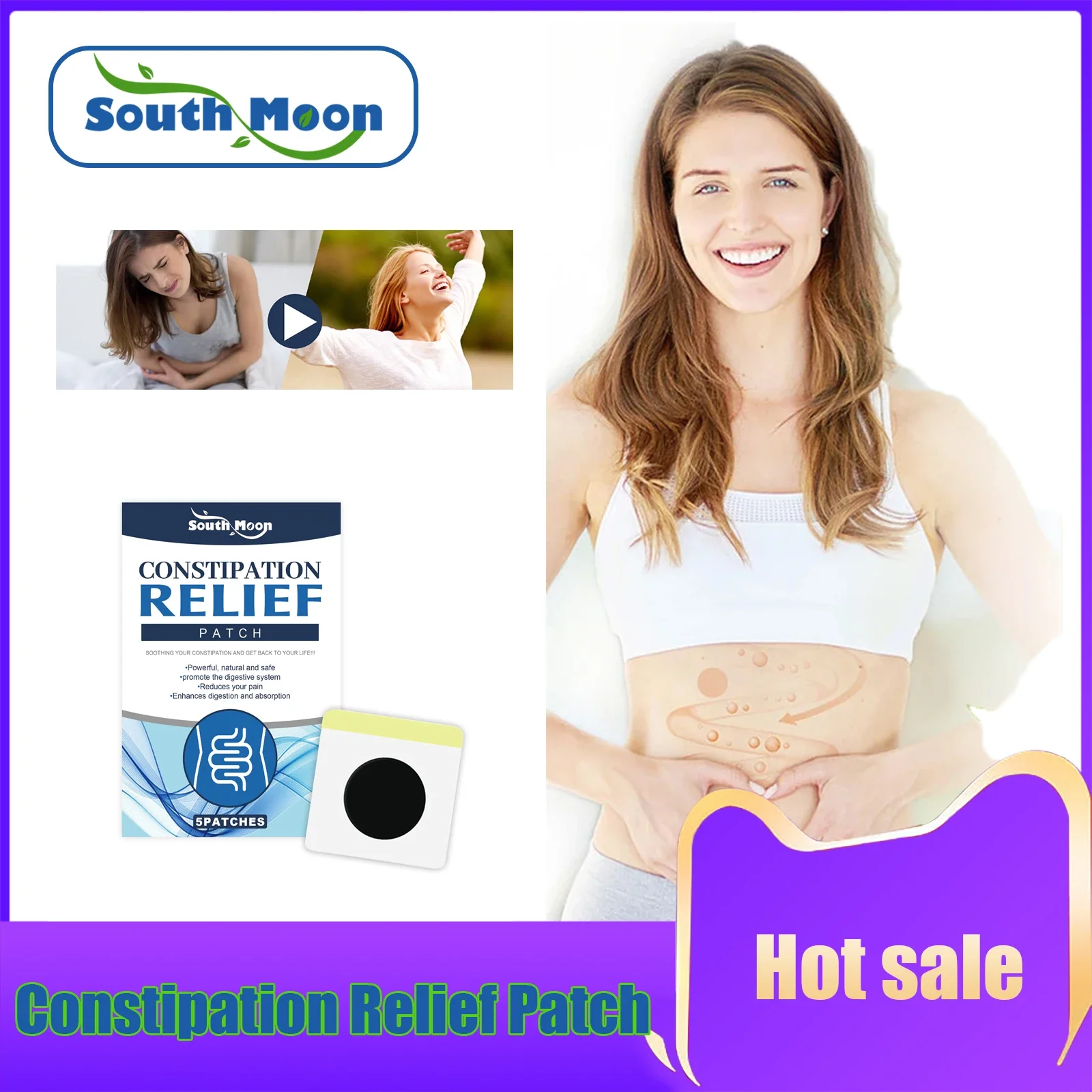 Constipation Treatment Patch Promote Intestinal Peristalsis Cellulite Removal Improve Bad Breath Treat Constipate Detox Patches
Constipation Treatment Patch Promote Intestinal Peristalsis Cellulite Removal Improve Bad Breath Treat Constipate Detox Patches