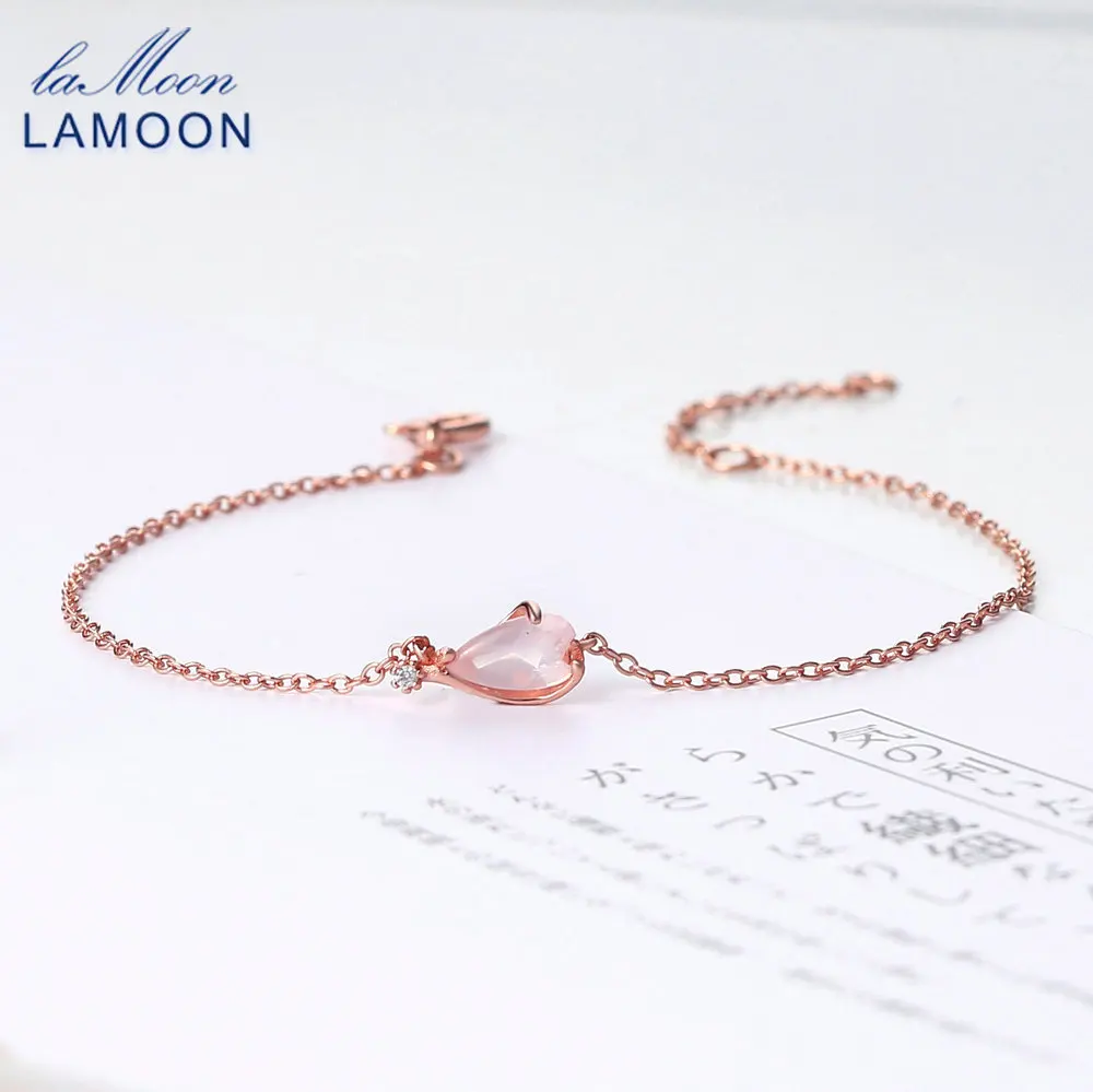LAMOON Sakura 925 Sterling Silver Bracelet For Women Cherry Blossoms Petal Rose Quartz 18K Rose Gold Plated Fine Jewelry LMHI022
LAMOON Sakura 925 Sterling Silver Bracelet For Women Cherry Blossoms Petal Rose Quartz 18K Rose Gold Plated Fine Jewelry LMHI022