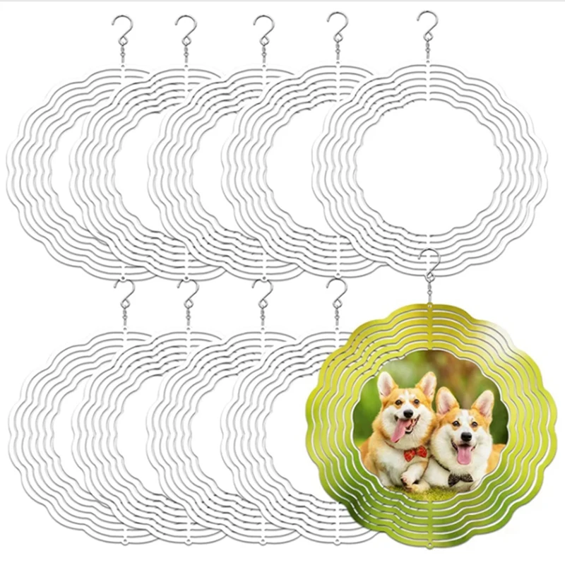 10Pcs 8 Inch Sublimation Wind Spinner Blanks 3D Wind Spinners Hanging Wind Spinners for Indoor Outdoor Garden Decoration
10Pcs 8 Inch Sublimation Wind Spinner Blanks 3D Wind Spinners Hanging Wind Spinners for Indoor Outdoor Garden Decoration