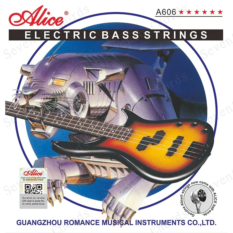 

A Set A606(4)-M Electric Bass Guitar Strings 4 Steel Stings 045-105, 4 String Bass Strings Set 1st - 4th