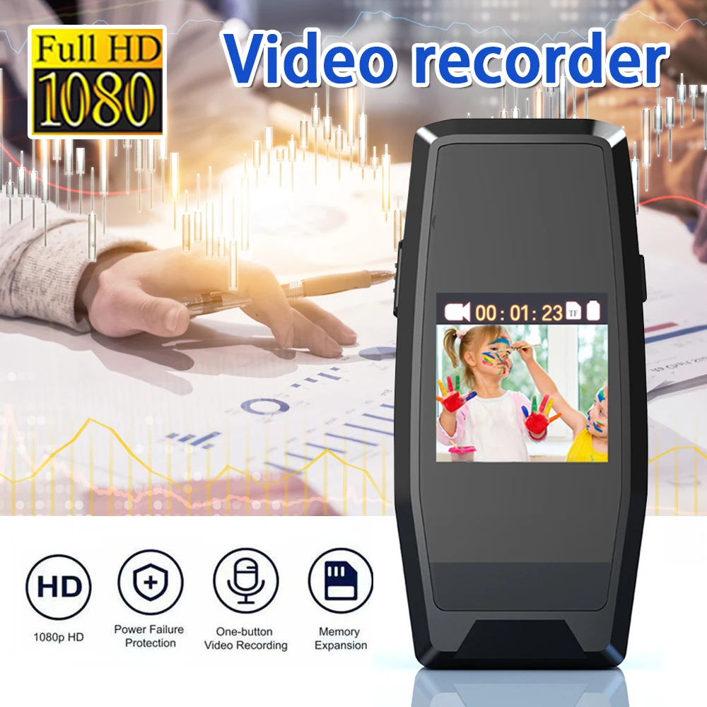 

HD 1080P Mini Camera Portable One Click Recording Cam With Dispaly Screen Sports DV DVR Camcorder Audio Voice Video Recorder