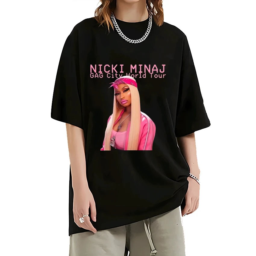 Rapper Nicki Minaj Graphics T shirt Men Women summer Fashion Hip Hop streetwear Loose clothing Short sleeve Unisex Cotton Shirts
Rapper Nicki Minaj Graphics T shirt Men Women summer Fashion Hip Hop streetwear Loose clothing Short sleeve Unisex Cotton Shirts