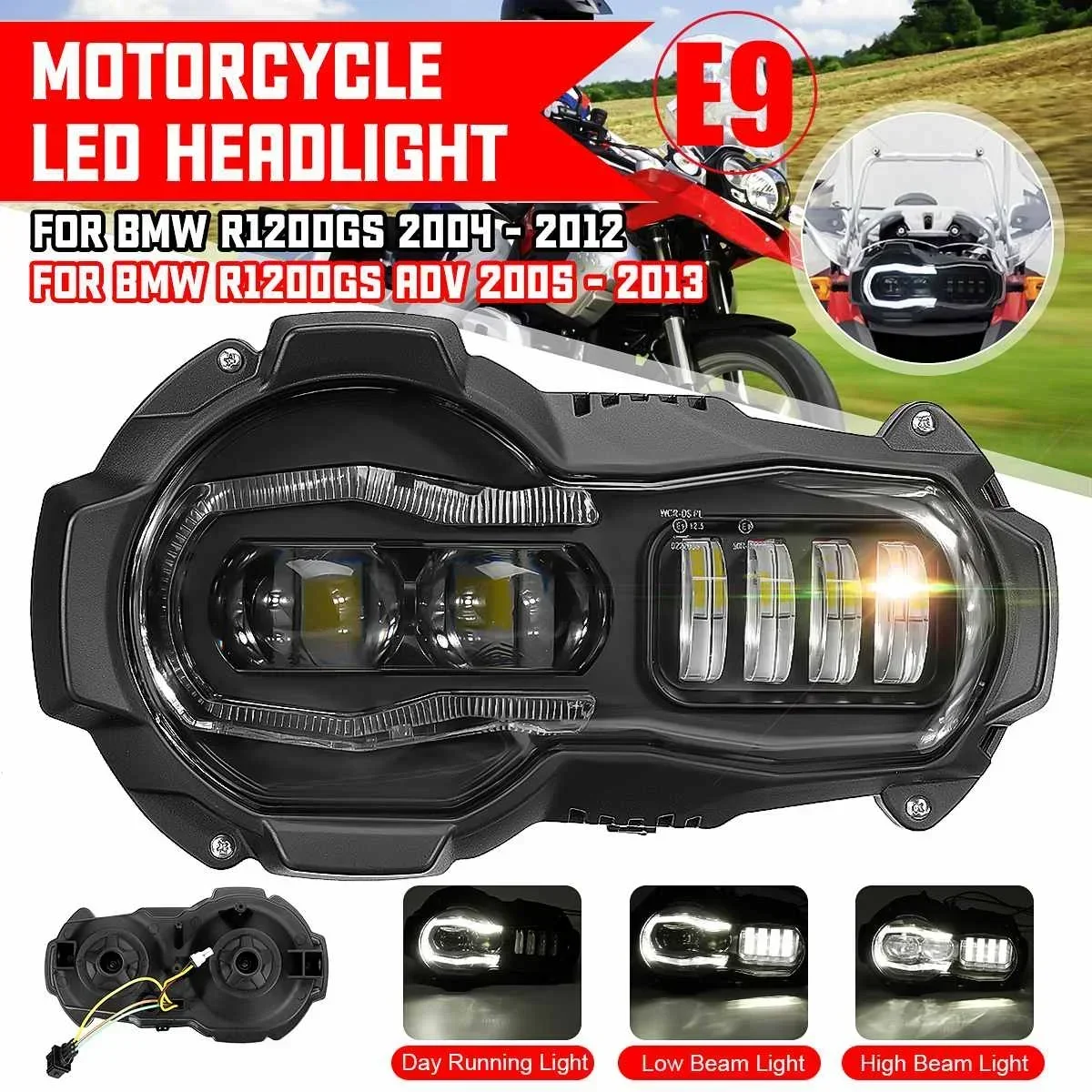 Фары головного света в сборе для мотоциклов BMW R1200GS 2004-2012 LC R 1200GS ADV Adventure R1200 GS
Фары головного света в сборе для мотоциклов BMW R1200GS 2004-2012 LC R 1200GS ADV Adventure R1200 GS