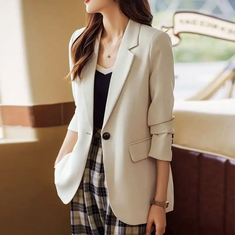 Simple Casual Draped Blazer Women's Casual Work Ruched Open Front Blazer Suit Jacket
Simple Casual Draped Blazer Women's Casual Work Ruched Open Front Blazer Suit Jacket