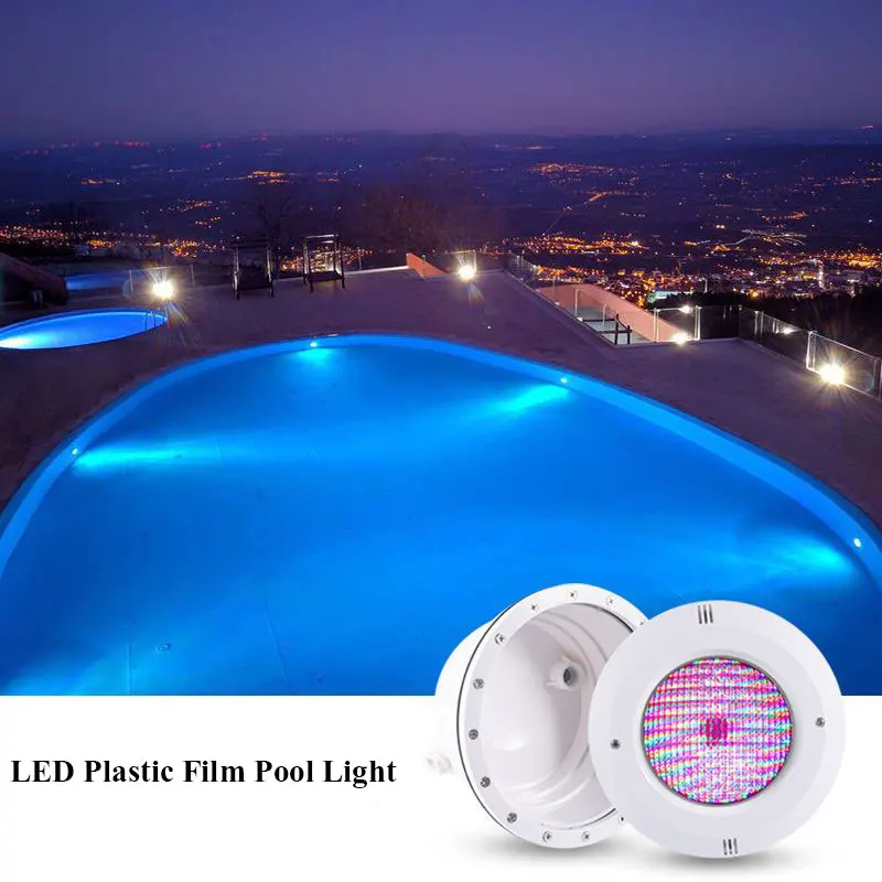 

RGB Underwater Lights LED Embedded Swimming Pool Lights 12V Waterproof 12W/18W/36W Colorful Remote Control Spotlights Plastic