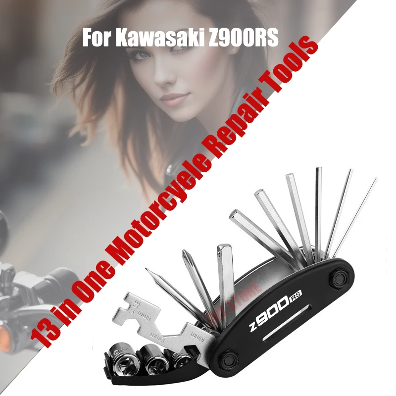 For Kawasaki Z900RS 13Pcs Motorcycle Bike Tools Repairing Set 13 In 1 Motorcycle Repair Tool Kit for Home Outdoor Travel Camping
For Kawasaki Z900RS 13Pcs Motorcycle Bike Tools Repairing Set 13 In 1 Motorcycle Repair Tool Kit for Home Outdoor Travel Camping