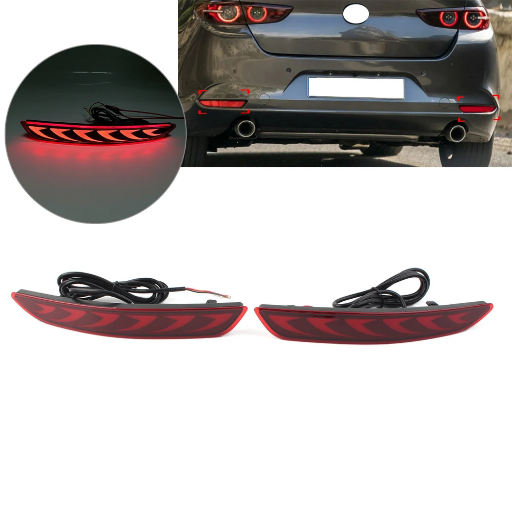 3 Functions Car Rear Bumper Brake Light Dynamic Turn Signal Lights For Mazda3 Axela 2019 2020 2021 2Pcs/Pair
3 Functions Car Rear Bumper Brake Light Dynamic Turn Signal Lights For Mazda3 Axela 2019 2020 2021 2Pcs/Pair