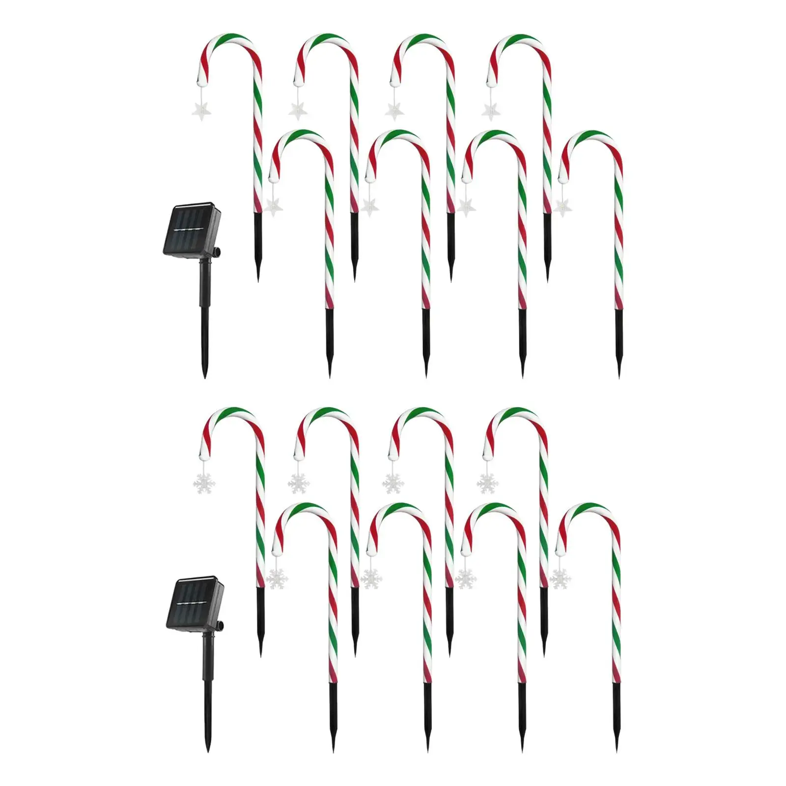 

Christmas Solar Candy Cane Lights Waterproof Lawn Lights Solar Pathway Markers Lights for Courtyard Patio Driveway Outdoor Fence