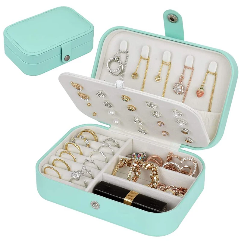 Double Layer PU Leather Portable Travel Jewelry Box Storage Organizer Packaging Case Earring Ring Necklace Jewellery Organizer 
Double Layer PU Leather Portable Travel Jewelry Box Storage Organizer Packaging Case Earring Ring Necklace Jewellery Organizer