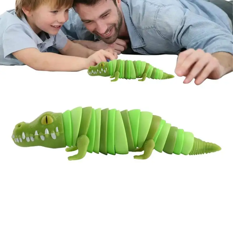 

Funny Alligator Toy Sensory Finger Hand Toy Cartoon Crocodile Articulated Jointed Moving Creature Toy Cute Finger Toy For Boys