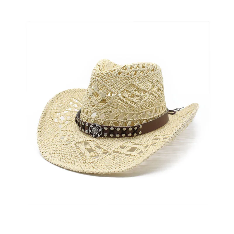 Hollow Out Men Straw Western Cowboy Hats Handmade Knitted Beach Trend Jazz Caps Solid Color Unisex Hand Made Fashion Summer Hats
Hollow Out Men Straw Western Cowboy Hats Handmade Knitted Beach Trend Jazz Caps Solid Color Unisex Hand Made Fashion Summer Hats