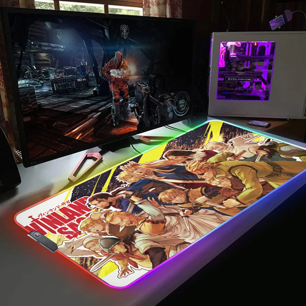 Large Mouse Pad Vinland saga Gaming Accessories RGB Mouse Mat PC Laptop Antislip Gamer Mousepad Keyboard Pad Desk Mats WOW
Large Mouse Pad Vinland saga Gaming Accessories RGB Mouse Mat PC Laptop Antislip Gamer Mousepad Keyboard Pad Desk Mats WOW