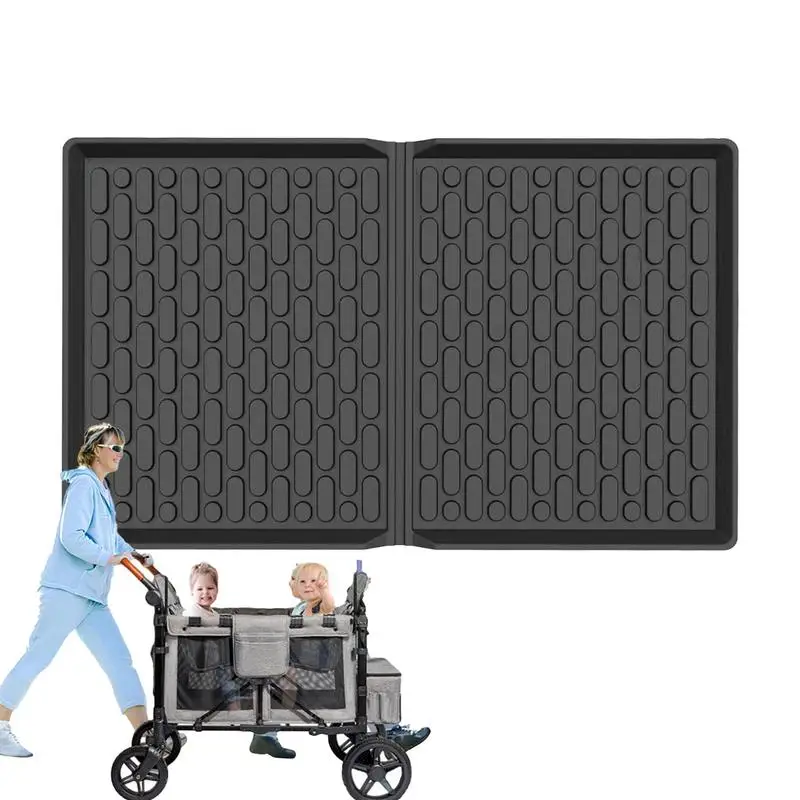 

Weather Mats TPE Silicone Mat For 2 Seater Stroller Folding Protective Floor Mat Stroller Cart Mat To Protect Stroller From Dirt