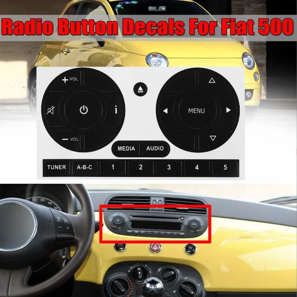 1x Radio Button Repair Decals Radio Stereo Worn Peeling Button Repair Kit Decals Stickers For500 2011-16
1x Radio Button Repair Decals Radio Stereo Worn Peeling Button Repair Kit Decals Stickers For500 2011-16