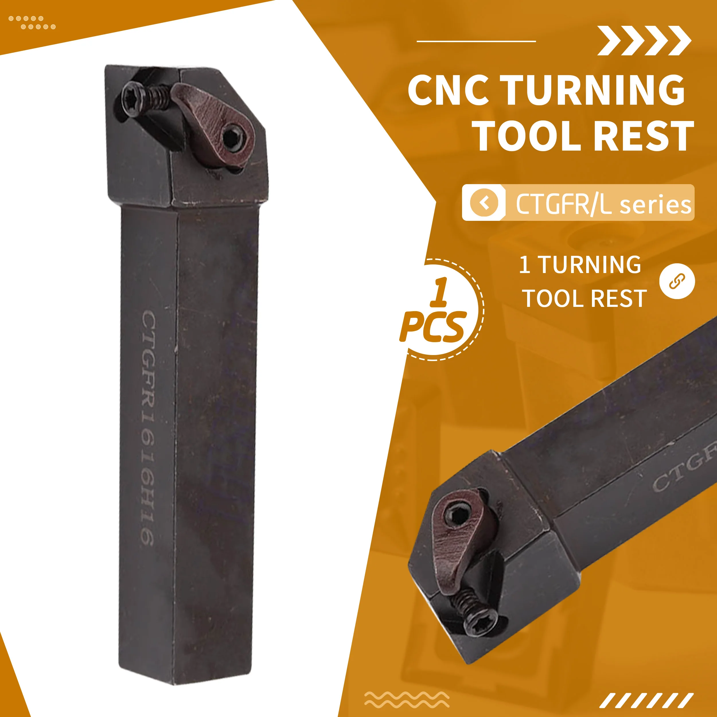 

CTGFR1616H16 CTGFR2020K16 CTGFR2525M16 16mm 20mm 25mm CNC Lathe Tool Holder External Grooving Cut Boring Bar CTGFL For TGF32R/L