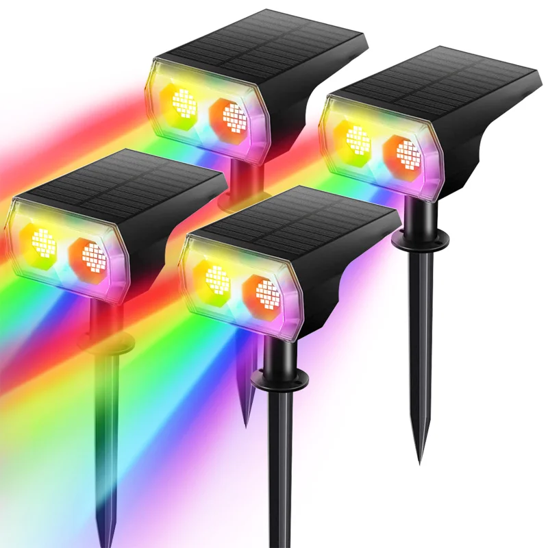 4Pcs Gardens Solar Spot Lights 48LED Landscape RGB Lamps 7 Lighting Modes IP67 Waterproof For Pool Yard Tree Driveway Patio Lawn
4Pcs Gardens Solar Spot Lights 48LED Landscape RGB Lamps 7 Lighting Modes IP67 Waterproof For Pool Yard Tree Driveway Patio Lawn