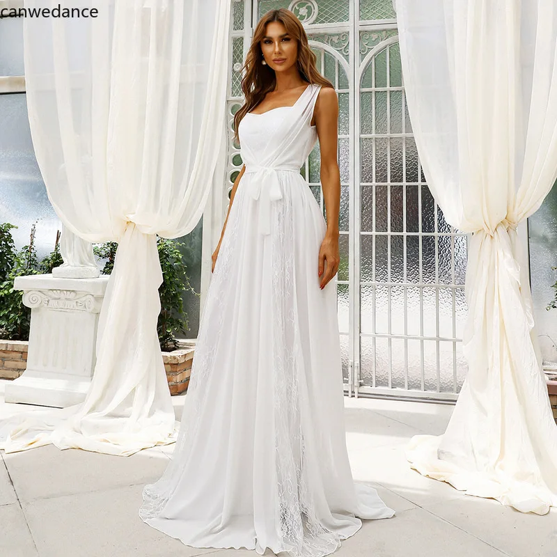 Winter Luxury White Wedding Bridesmaid Dress Long Waist Evening Dress V-neck A-LINE Sleeveless White Wedding Party Dress
Winter Luxury White Wedding Bridesmaid Dress Long Waist Evening Dress V-neck A-LINE Sleeveless White Wedding Party Dress