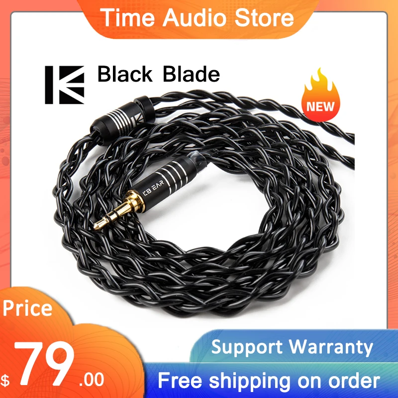 KBEAR Black Blade 4 Core Furukawa C2200 Brass Alloy Upgrade 2.5/3.5/4.4mm With 0.78 2Pin/MMCX Connector For BLON BL-01 KS1 IEMS
KBEAR Black Blade 4 Core Furukawa C2200 Brass Alloy Upgrade 2.5/3.5/4.4mm With 0.78 2Pin/MMCX Connector For BLON BL-01 KS1 IEMS