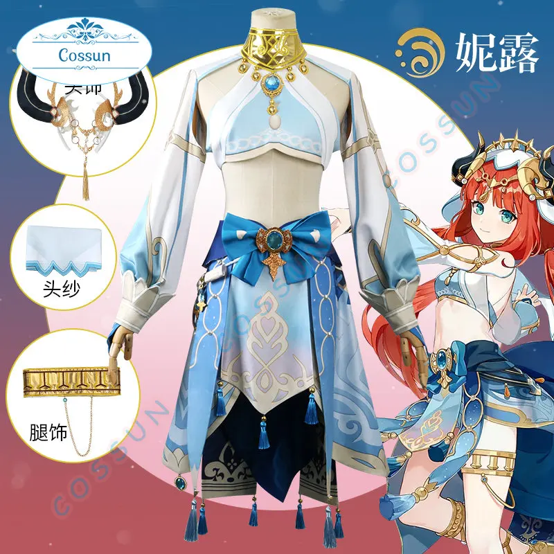 Костюм для косплея Genshin Impact Nilou, танцевальная игра в западном регионе, аксессуары для париков, Женский костюм на Хэллоуин
Костюм для косплея Genshin Impact Nilou, танцевальная игра в западном регионе, аксессуары для париков, Женский костюм на Хэллоуин