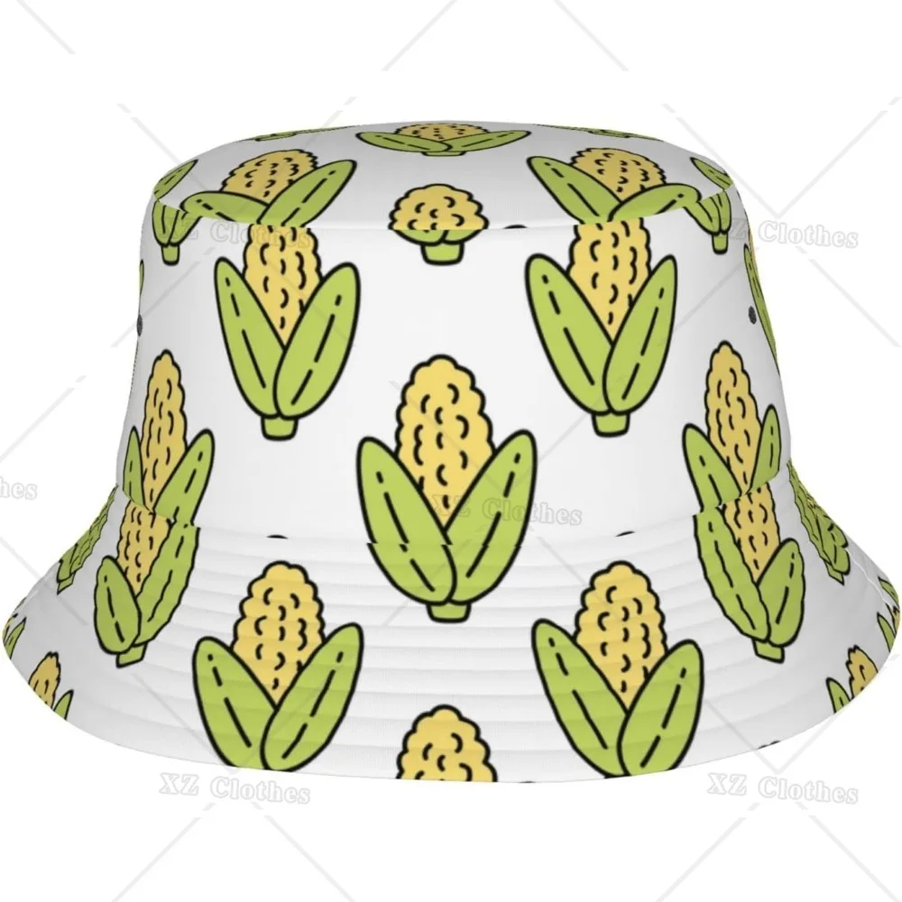 

Cute Cartoon Corn Bucket Hat for Women Men Teens Beach Outdoor Fashion Packable Sun Cap Fishing Caps for Fisherman