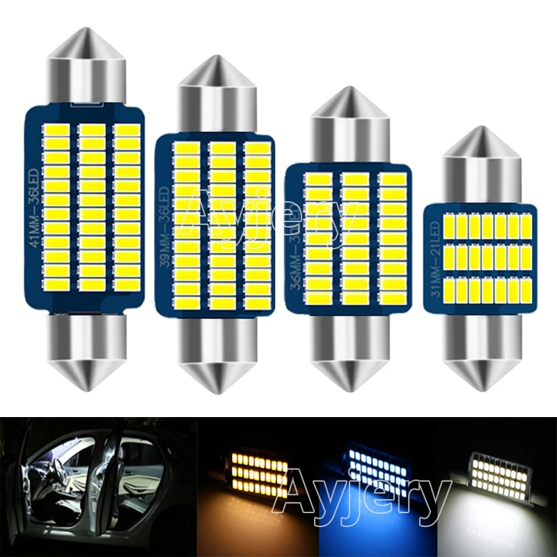 AYJERY 500pcs Festoon Car Light Interior C5W C10W T4W Reading Dome Bulb 31 36 39 41 MM 3014 21/30/36 smd Indicator Signal Lamp
AYJERY 500pcs Festoon Car Light Interior C5W C10W T4W Reading Dome Bulb 31 36 39 41 MM 3014 21/30/36 smd Indicator Signal Lamp
