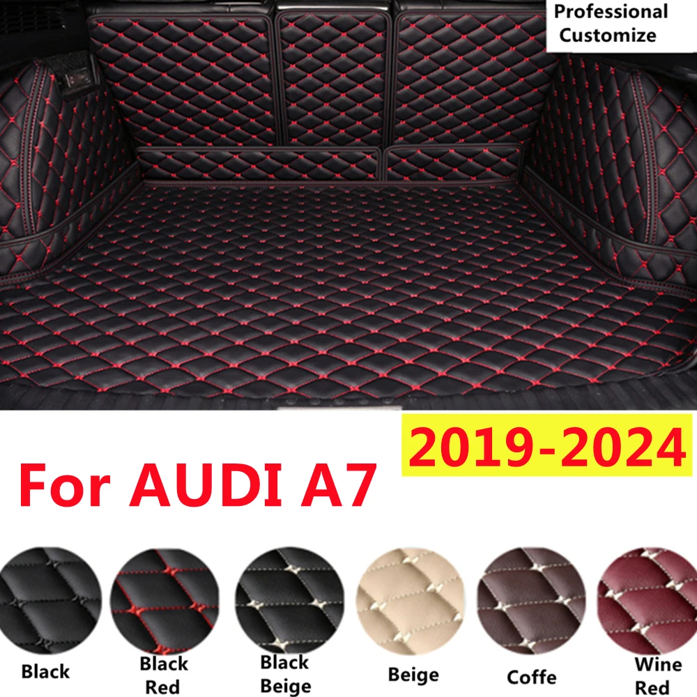 

SJ Custom Full Set Fit For AUDI A7 2024 2023 2022-2019 Auto Fittings Waterproof Car Trunk Mat Tail Boot Tray Liner Rear Cargo