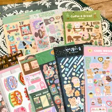 9Pcs/Set Korean Cartoon Animal Series Decorative Stickers Bear Coffee Shop Idol Cards Scrapbooking Diary Sticker Ins Stationery
9Pcs/Set Korean Cartoon Animal Series Decorative Stickers Bear Coffee Shop Idol Cards Scrapbooking Diary Sticker Ins Stationery