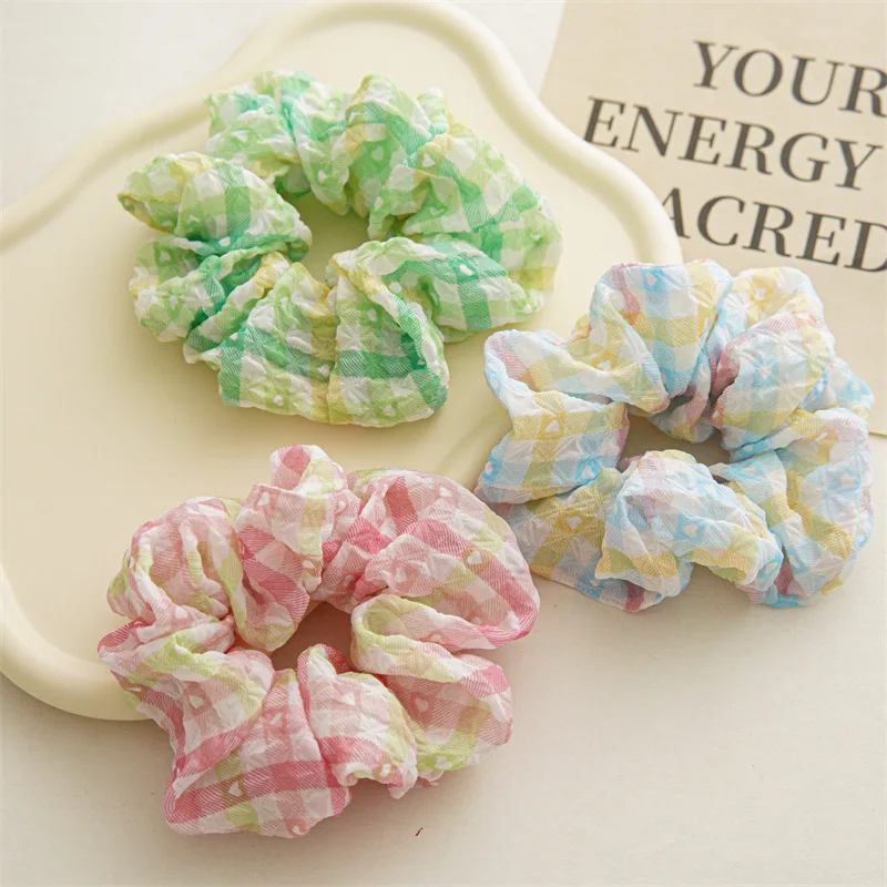 Ins Hot Sale Chiffon Crepe Fabric Colorful Check Elastic Hair Scrunchie Hair Accessories For Women Girls
Ins Hot Sale Chiffon Crepe Fabric Colorful Check Elastic Hair Scrunchie Hair Accessories For Women Girls