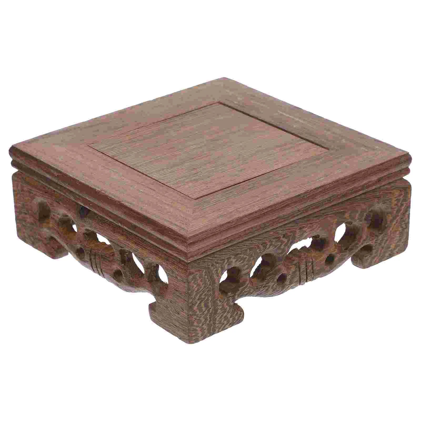 Exquisitely Carving Wooden Storage Rack Household Bonsai Ornament Display Stand Square Displaying Pedestal
Exquisitely Carving Wooden Storage Rack Household Bonsai Ornament Display Stand Square Displaying Pedestal