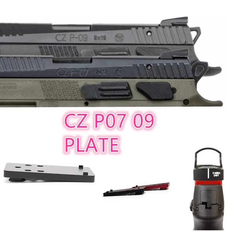 

Металлическая оптическая красная точечная Монтажная пластина для CZ P07 CZ P09 Docter ADE Burris VORTE Frenzy или RMR Sentry Base не подходит для Cadat Kadet