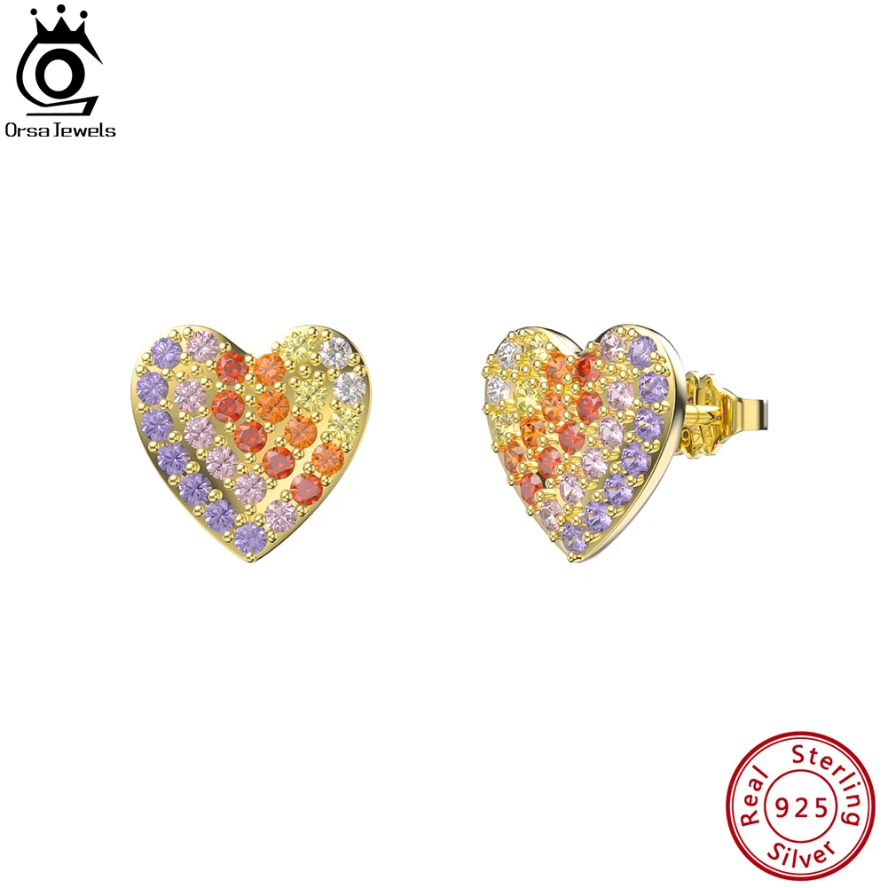 ORSA JEWELS Rainbow Color Sparkling Earrings Real 925 Sterling Silver Zirconia Stud Earrings for Women Wedding Jewelry EQE91
ORSA JEWELS Rainbow Color Sparkling Earrings Real 925 Sterling Silver Zirconia Stud Earrings for Women Wedding Jewelry EQE91
