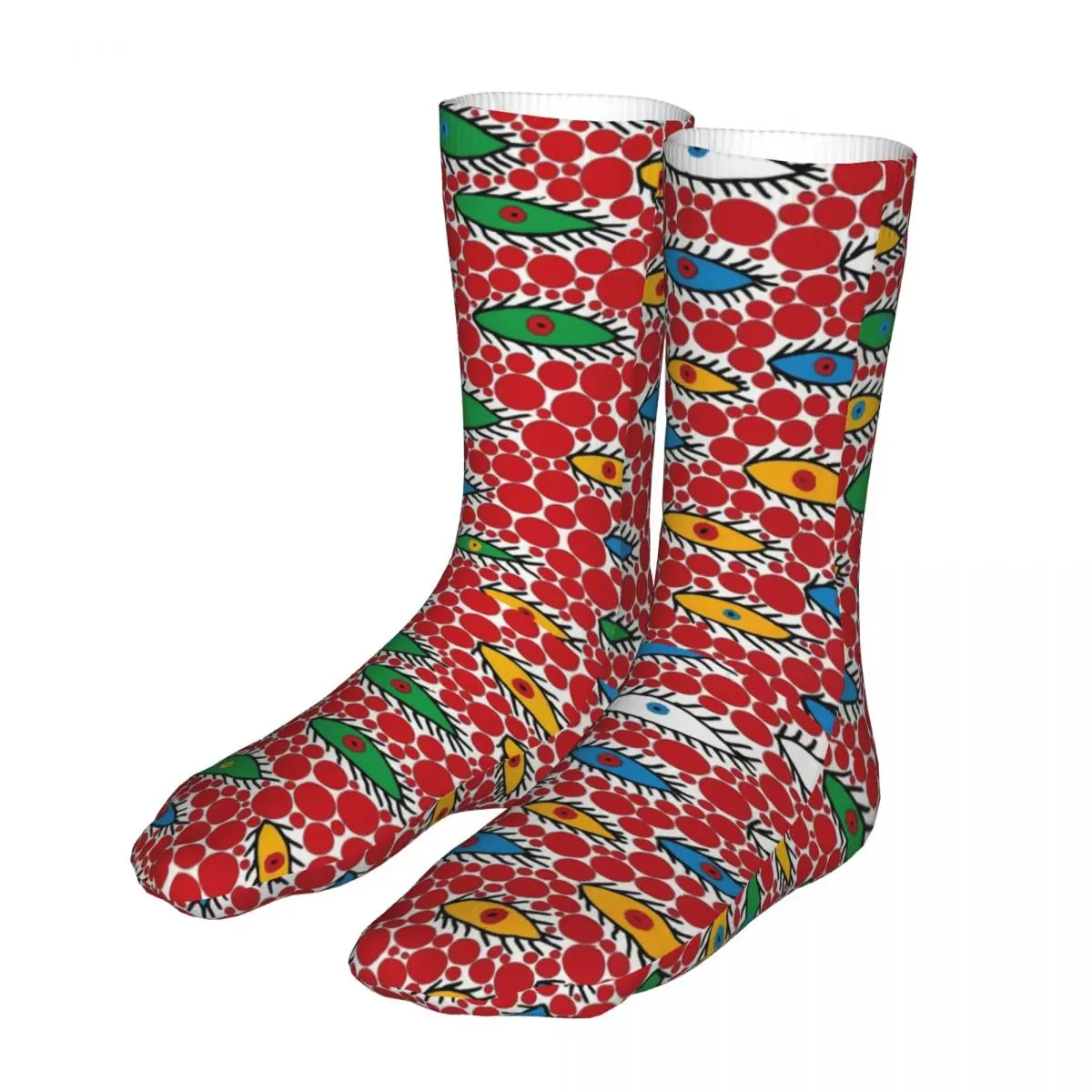 

New Socks Men's Women's Crazy Yayoi Kusama Flaying Eyes Socks Polka Aesthetic High Quality Socks Spring Summer Autumn Winter