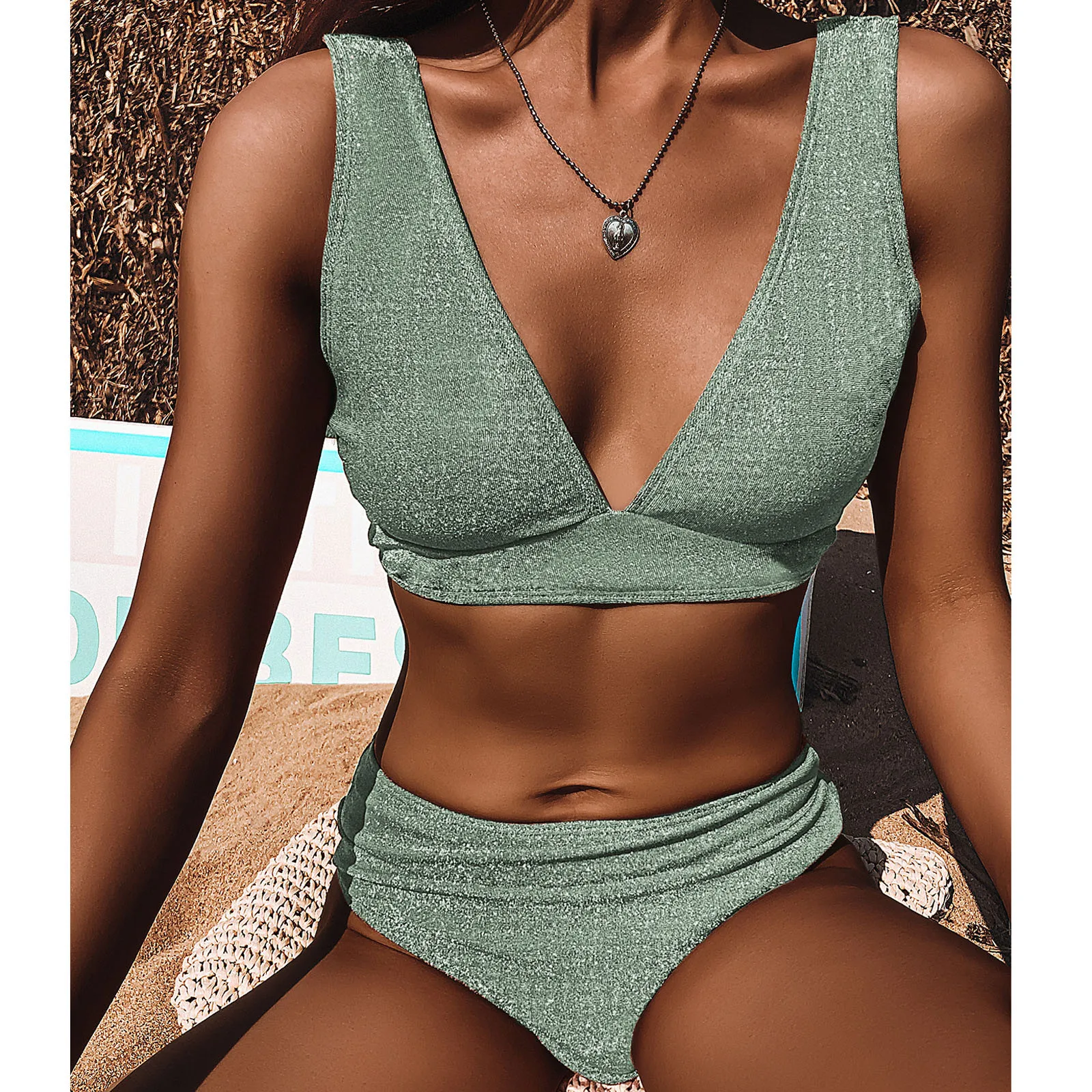 

Beach Swimsuit Bikini Women Push-Up Leaves Print Bandage Set Brazilian Swimwear Swimwears Tankinis Set Bikinis with Shorts
