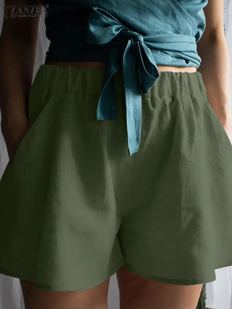 ZANZEA Fashion Summer Solid Shorts Women Casual Loose Trousers Oversize Holiday Shorts Stylish Elastic Waist Beach Flare Pants
ZANZEA Fashion Summer Solid Shorts Women Casual Loose Trousers Oversize Holiday Shorts Stylish Elastic Waist Beach Flare Pants