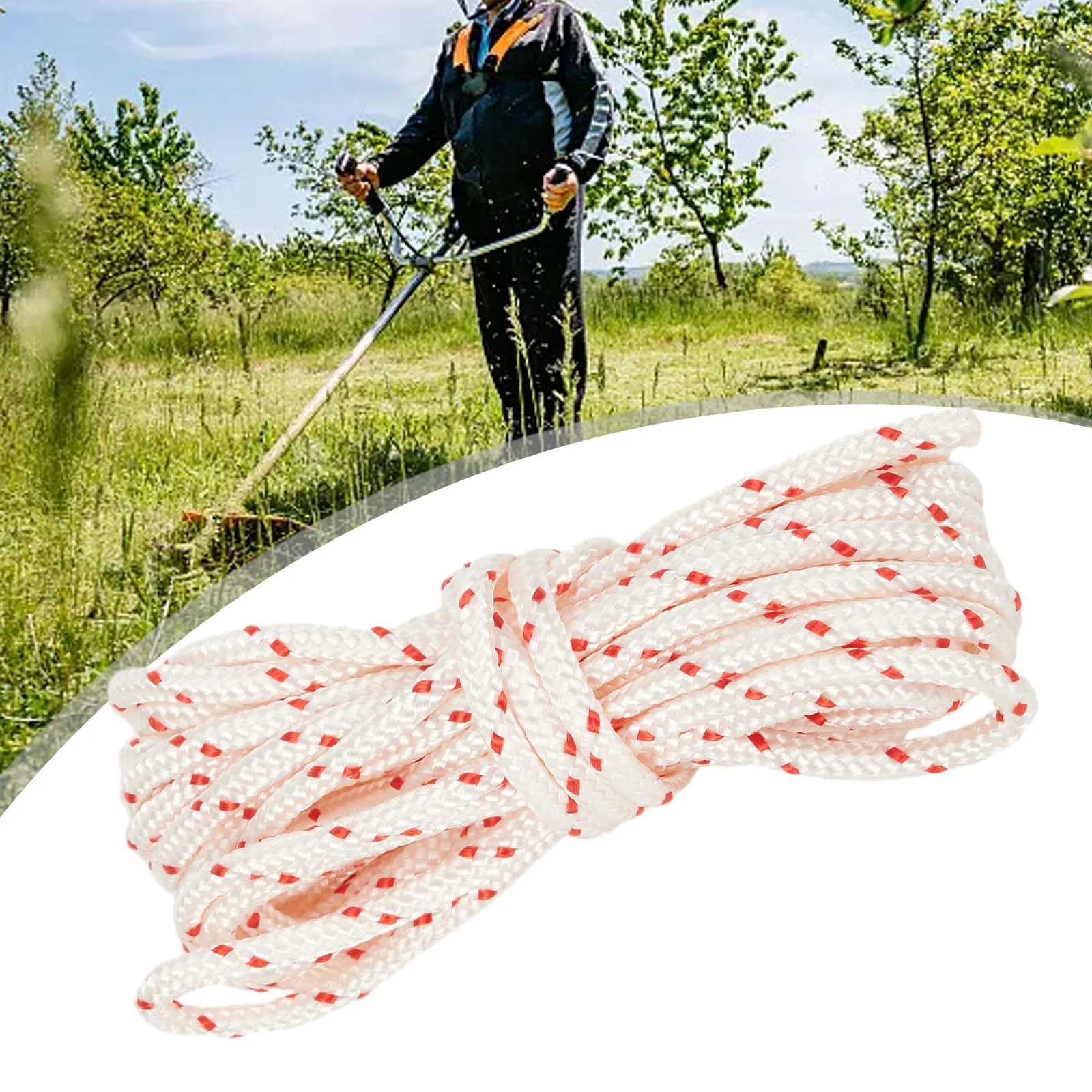 1PCS Starter Rope 5,0m Ø 4,5mm 330 Kg Loadable Lawn Mower Engine Pull Cord For Chainsaws Lawn Mowers Garden Power Tool Parts
1PCS Starter Rope 5,0m Ø 4,5mm 330 Kg Loadable Lawn Mower Engine Pull Cord For Chainsaws Lawn Mowers Garden Power Tool Parts