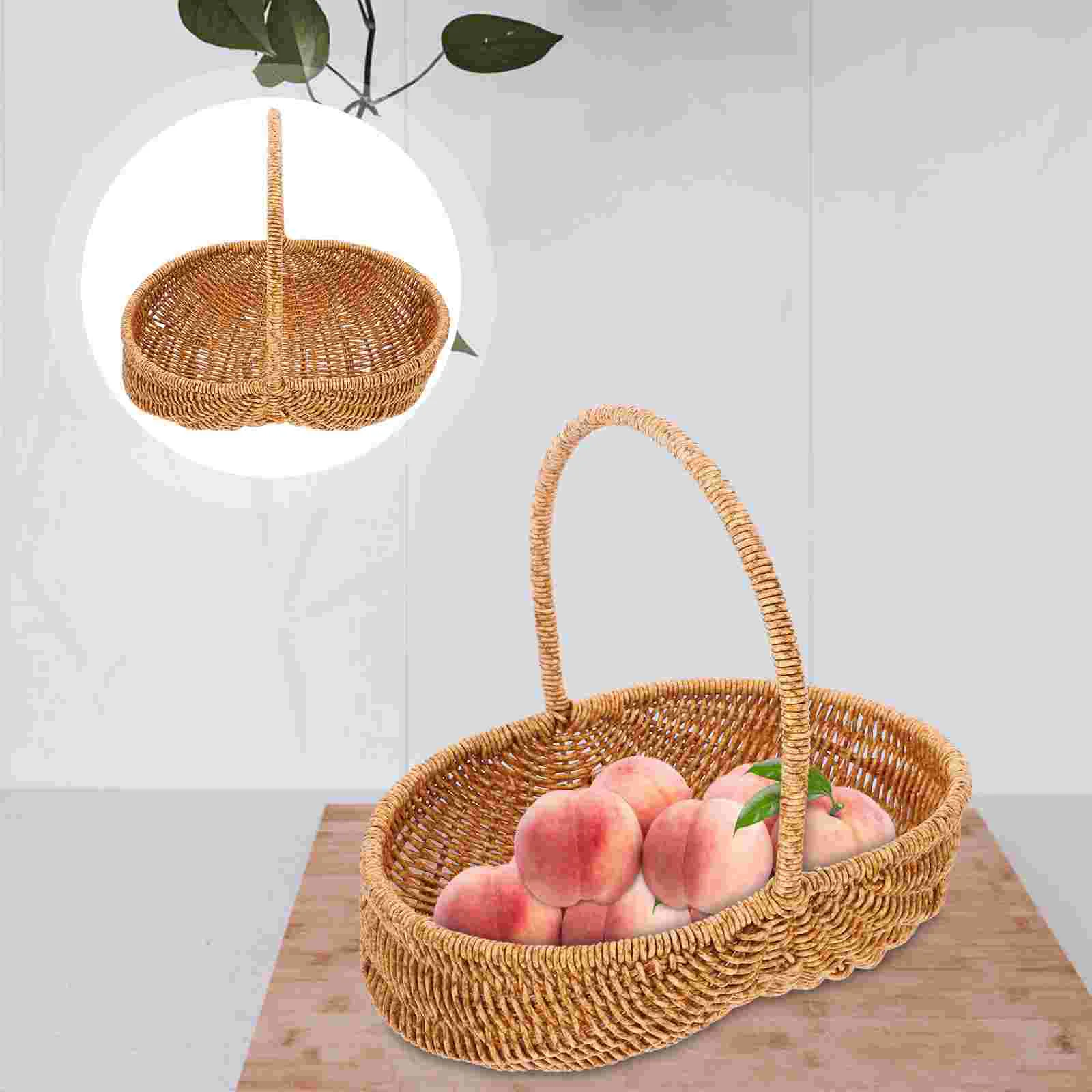 Food Basket Picking Travel Woven Wicker Bread Baskets Plastic Rattan Breads Storage Holder
Food Basket Picking Travel Woven Wicker Bread Baskets Plastic Rattan Breads Storage Holder