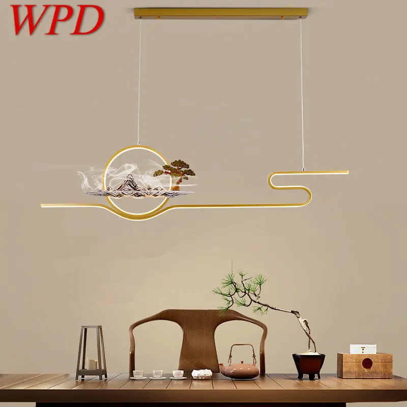 

WPD LED 3 Colors Modern Pendant Lights Creative Chinese Style Zen Teahouse Chandelier For Home Dining Room Study