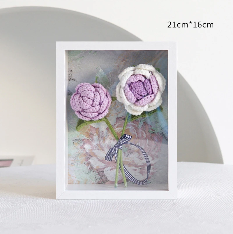 Handmade Woolen Crochet Rose Photo Frame Cute Artificial Flower Bouquet Living Room Desktop Decoration Wedding Gift
Handmade Woolen Crochet Rose Photo Frame Cute Artificial Flower Bouquet Living Room Desktop Decoration Wedding Gift