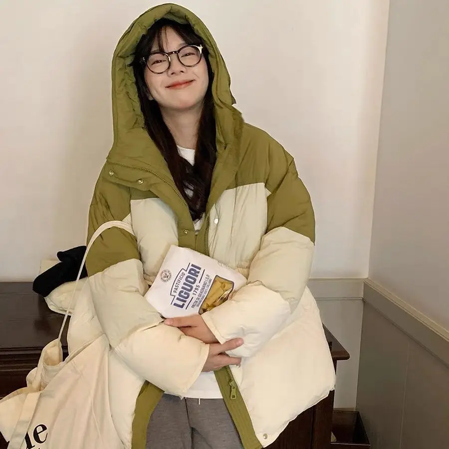 New Duck Down Jacket Women Patchwork Hooded Artificial Collar Jackets Mid-Length Parka White Duck Down Casual Coats X57
New Duck Down Jacket Women Patchwork Hooded Artificial Collar Jackets Mid-Length Parka White Duck Down Casual Coats X57