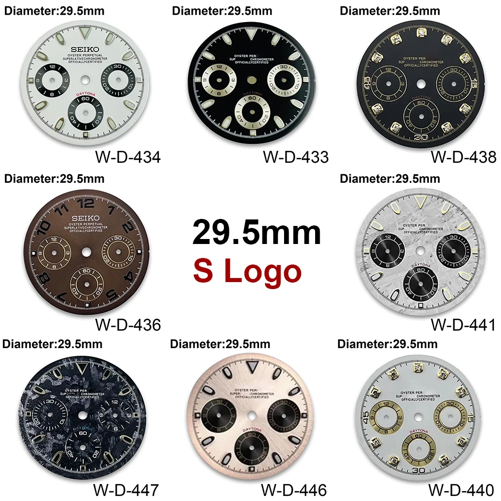 29.5mm S Logo White Panda Dial Suitable For VK63 Movement Green Luminous Watch Accessories
29.5mm S Logo White Panda Dial Suitable For VK63 Movement Green Luminous Watch Accessories