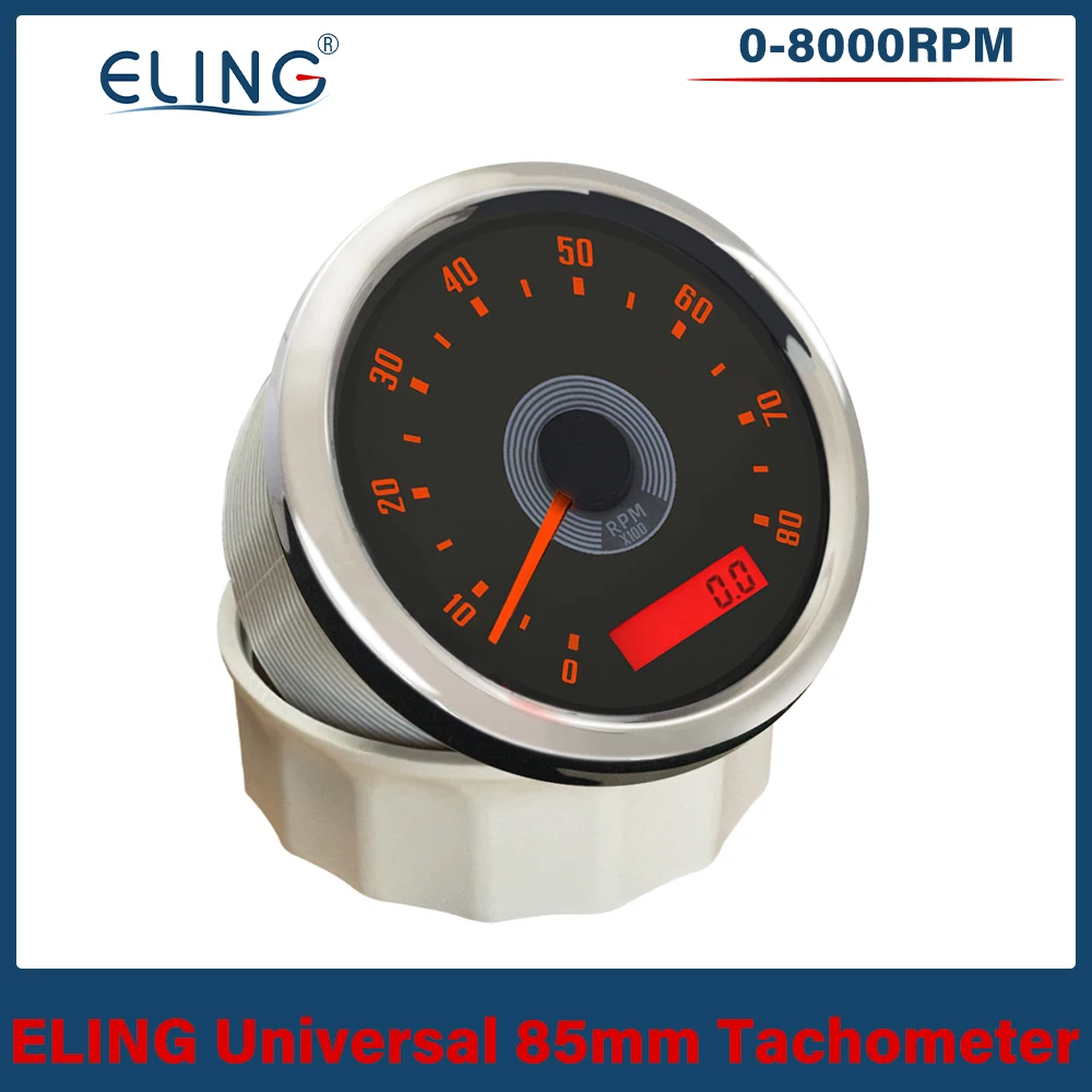 Waterproof 85mm Tachometer 0-8000RPM with LED Hourmeter Adjustable Red Yellow Backlight for Boat Car Motorcycle 12V 24V
Waterproof 85mm Tachometer 0-8000RPM with LED Hourmeter Adjustable Red Yellow Backlight for Boat Car Motorcycle 12V 24V