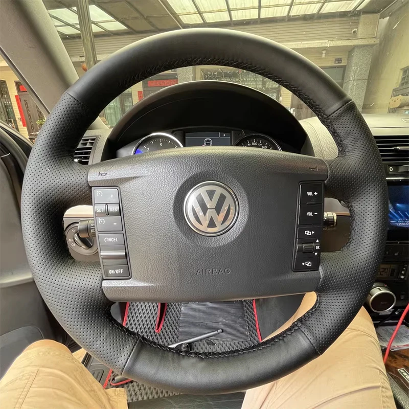 Чехол на руль для VOLKSWAGEN Touareg Phaeton 2006-07-08-09-2010 KIA Borrego, кожаный, сшитый вручную, противоскользящий
Чехол на руль для VOLKSWAGEN Touareg Phaeton 2006-07-08-09-2010 KIA Borrego, кожаный, сшитый вручную, противоскользящий