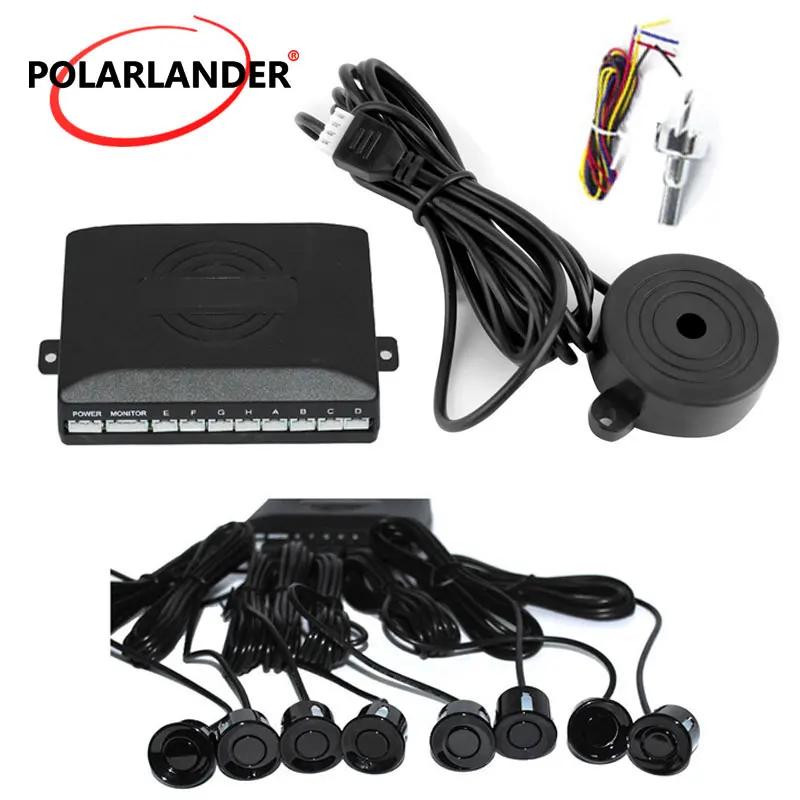 

PolarLander 9 Colors Car Parking Sensor 8 Sensors Buzzer Backup Radar Detector System Reverse Sound Alert Accessories