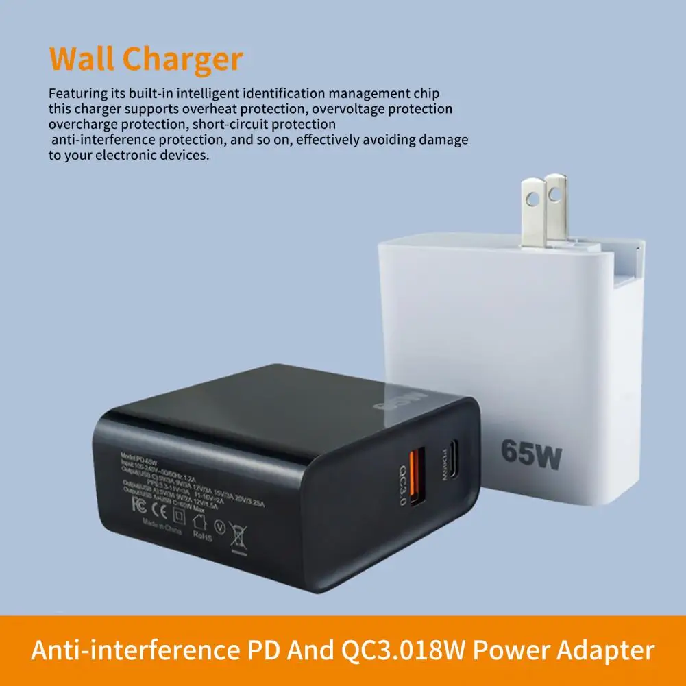 Phone Charger Durable Support Conversion Plugs High-efficiency Anti-interference PD And QC3.018W Power Adapter Home Accessory
Phone Charger Durable Support Conversion Plugs High-efficiency Anti-interference PD And QC3.018W Power Adapter Home Accessory