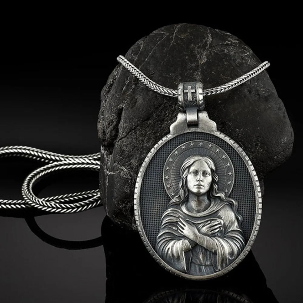 Vintage Men's and Women's Virgin Mary Pendant Necklace Religious Necklace Jewelry Gift
Vintage Men's and Women's Virgin Mary Pendant Necklace Religious Necklace Jewelry Gift