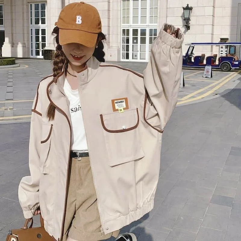 Jackets for Women Korean Fashion Loose Baseball Jackets Patchwork Stand Collar Cardigans Long Sleeve Vintage Coats Women Tops
Jackets for Women Korean Fashion Loose Baseball Jackets Patchwork Stand Collar Cardigans Long Sleeve Vintage Coats Women Tops
