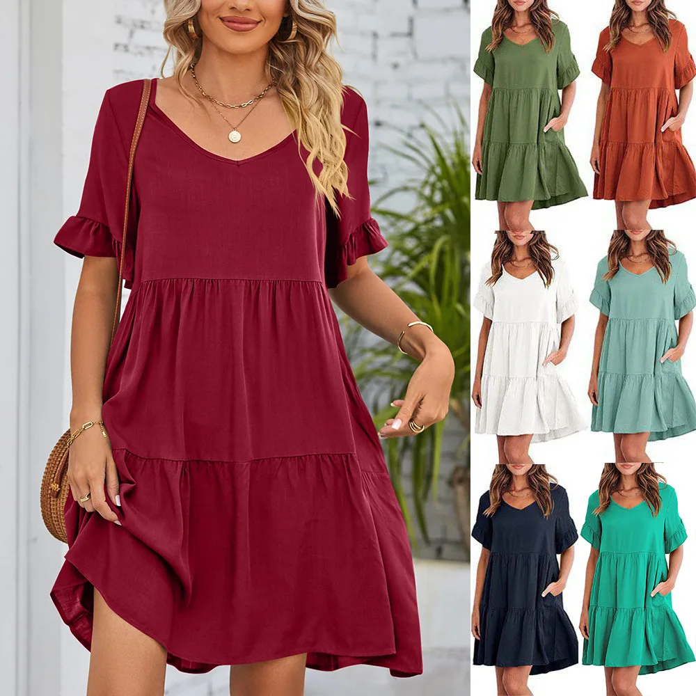 Women's Summer Casual Sleeveless Crewneck Swing Sundress Fit & Flare Flowy Tiered Maxi Dress with Pockets
Women's Summer Casual Sleeveless Crewneck Swing Sundress Fit & Flare Flowy Tiered Maxi Dress with Pockets