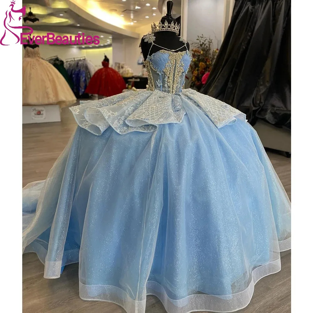 Ball Gown Quinceanera Dresses Glitter Tulle Appliques Sweet 16 Dress for Juniors Tulle 3D Flowers Vestidos De 15 Quinceañera
Ball Gown Quinceanera Dresses Glitter Tulle Appliques Sweet 16 Dress for Juniors Tulle 3D Flowers Vestidos De 15 Quinceañera